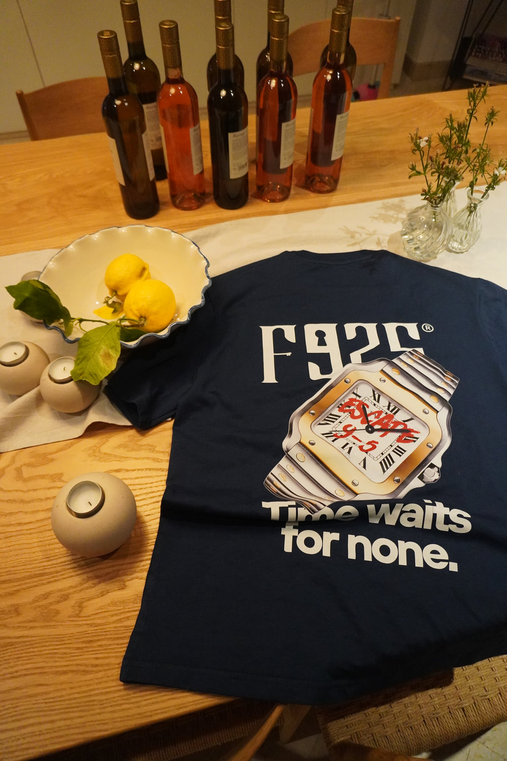 "Time waits for none" Watch Tee