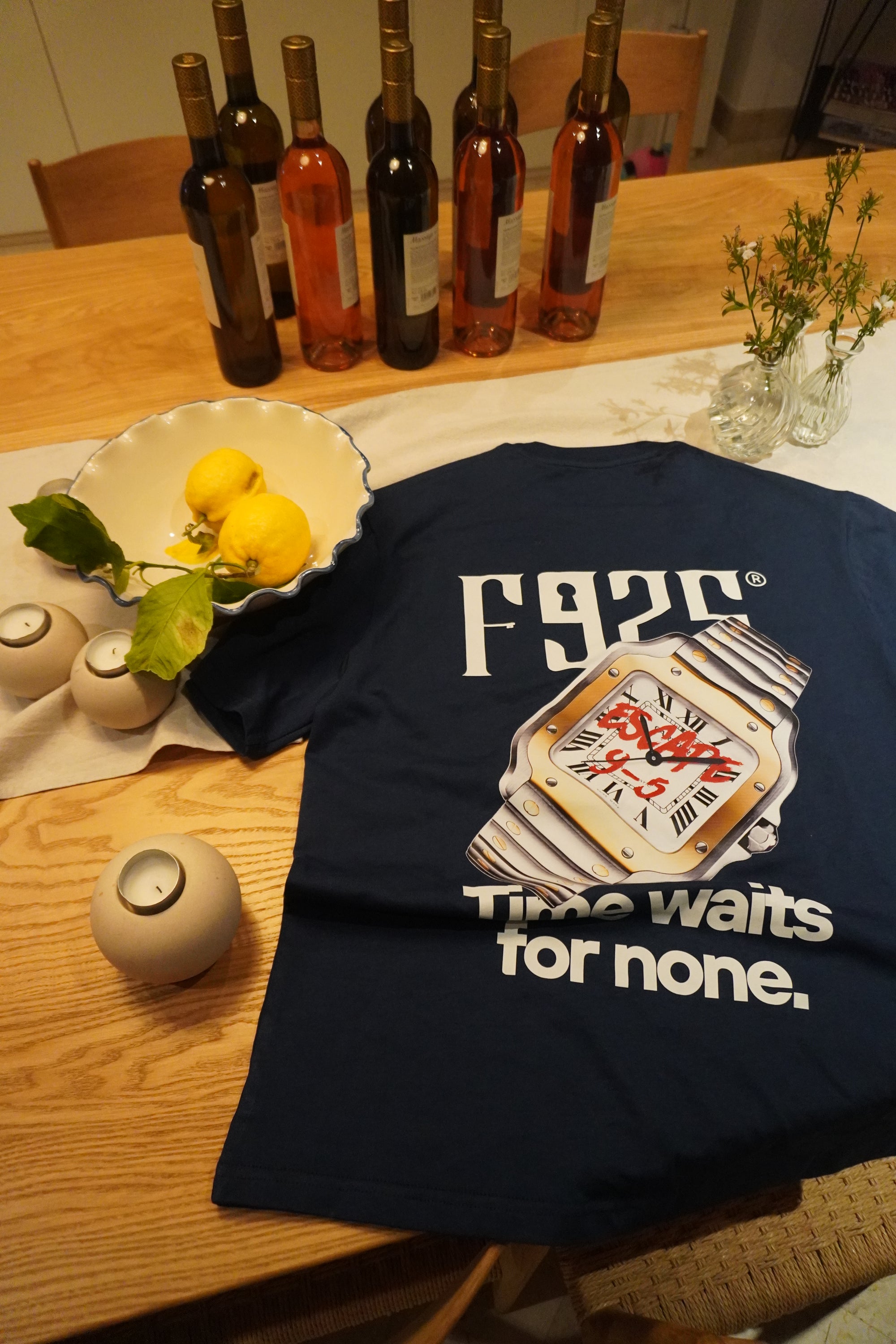 "Time waits for none" Watch Tee
