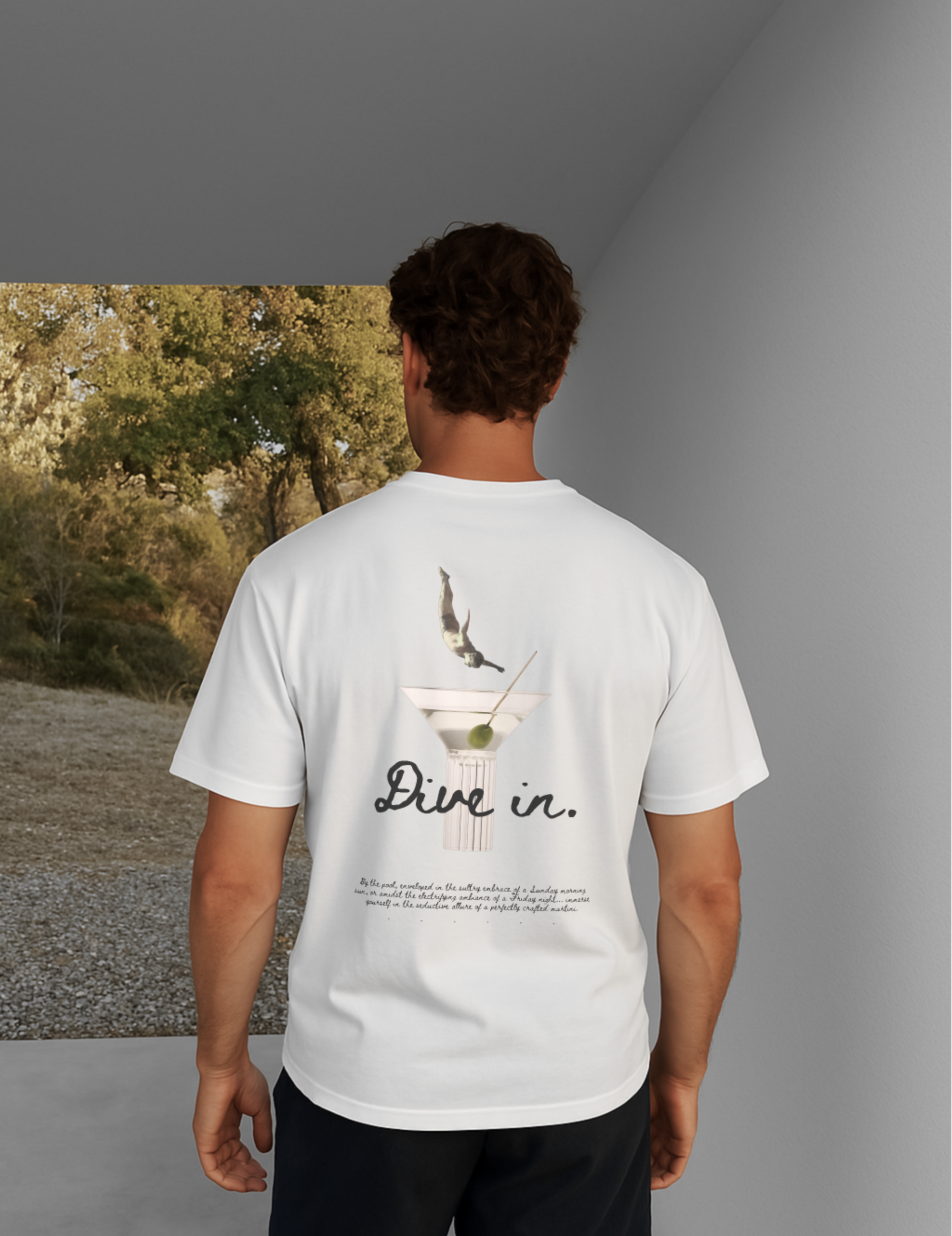 "Dive in" Martini Tee