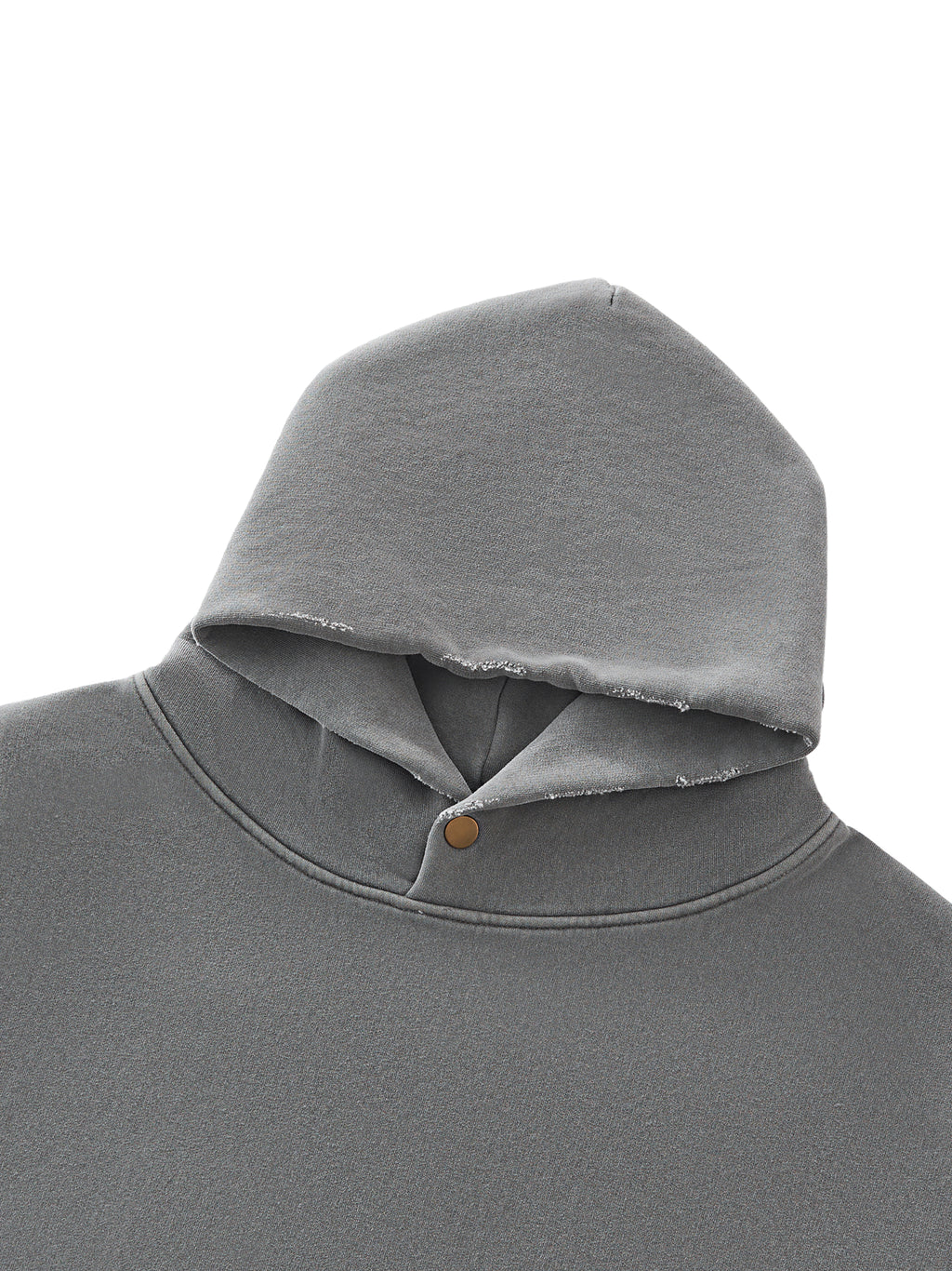 “All or nothing” Frayed Enzyme Washed Fleece Hoodie